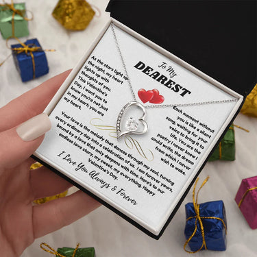 To My Dearest - Forever Love Necklace - Valentine's Day Gift Set - SLDDL0067 - Sunshine Letters Co